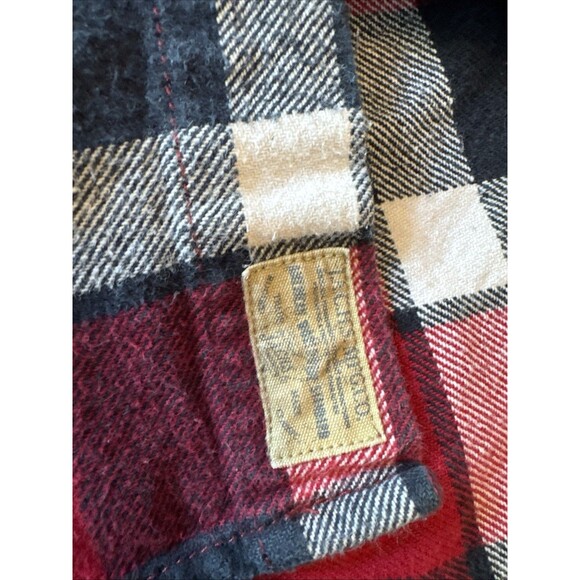 Jachs Shirt Mens Large Tall Red‎ Black Heavy Flannel Plaid Grunge Hipster 90s - Picture 6 of 10